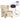 Fotoliu rabatabil electric, crem, material textil