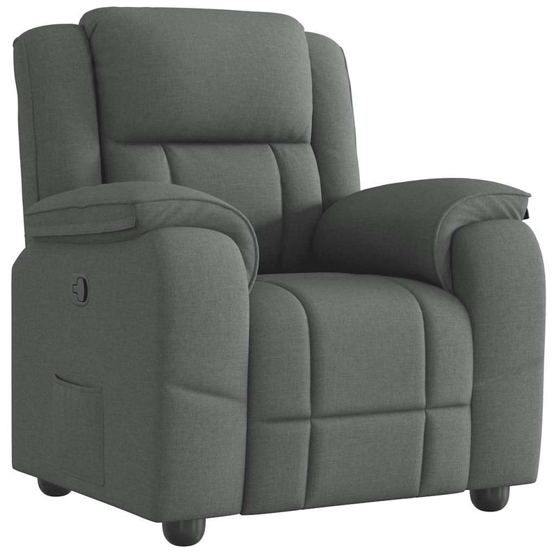 Fotoliu rabatabil gri închis, material textil