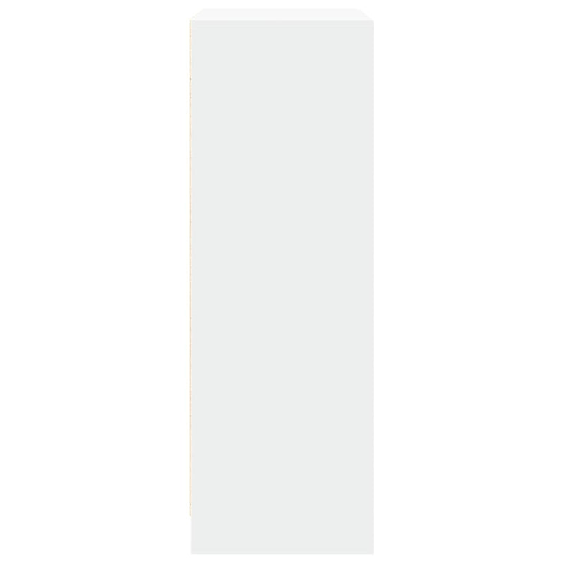 Dulap cu LED, alb, 77x34x100 cm, lemn prelucrat
