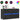 Comode TV de perete cu lumini LED, 2 buc., negru, 41x31x45 cm