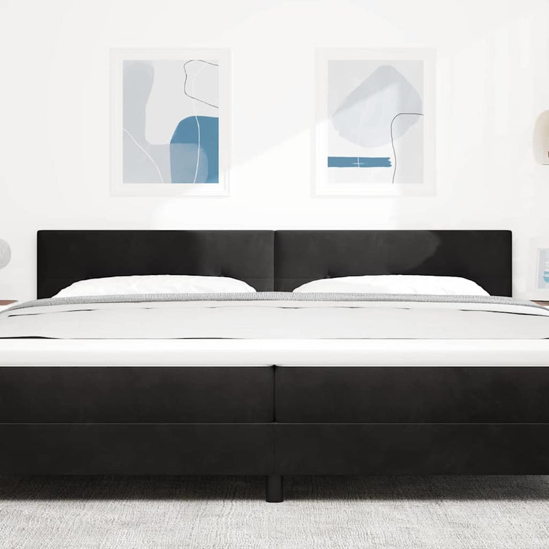 Tăblie LED cu benzi LED Manual Negru 200 cm Catifea