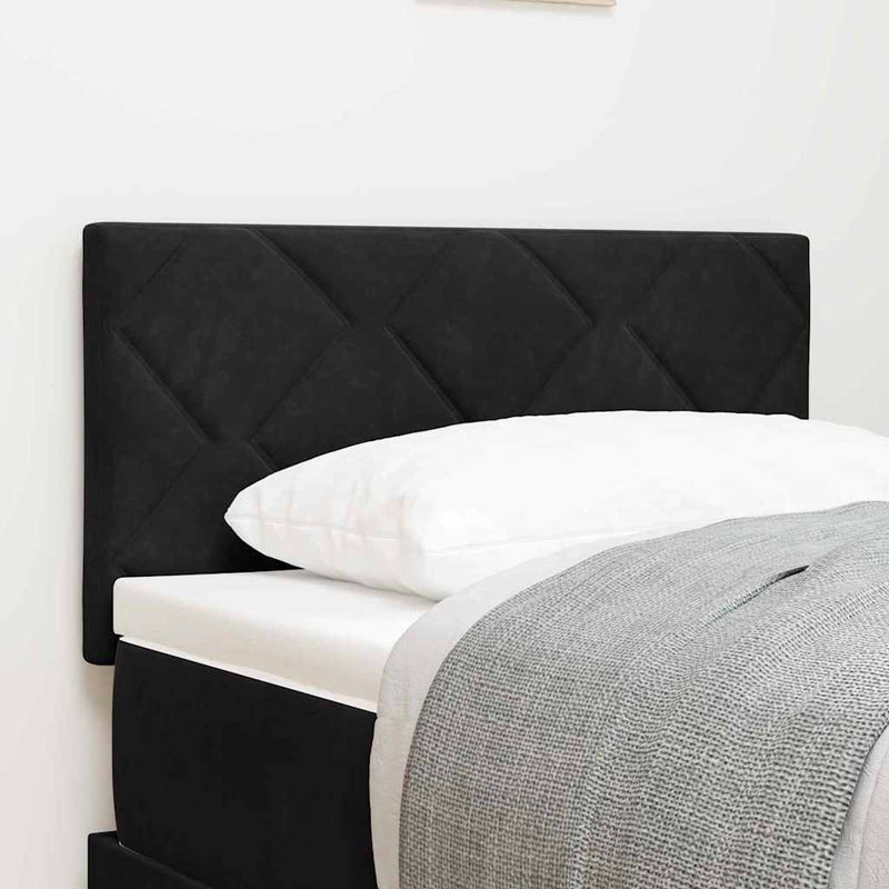 Tăblie LED Negru 80 cm Catifea
