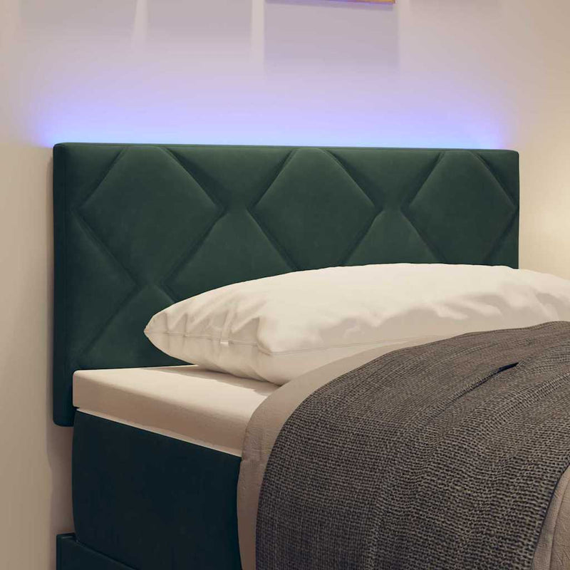 Tăblie LED Verde închis 80 cm Catifea