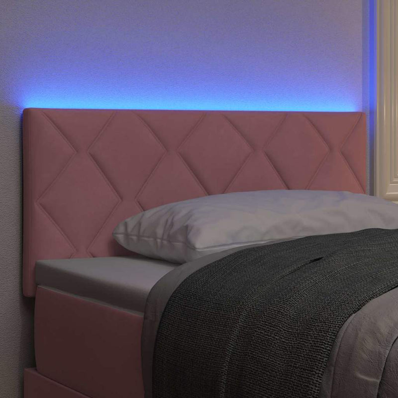 Tăblie LED Roz 90 cm Catifea