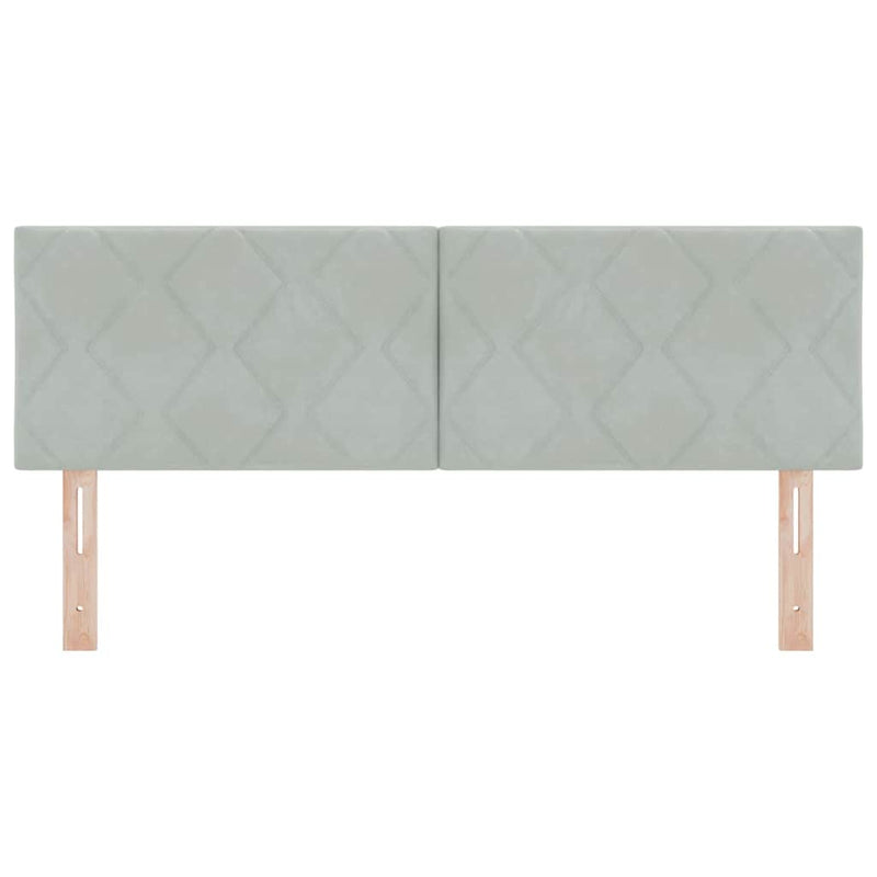 Tăblie LED Gri deschis 160 cm Catifea