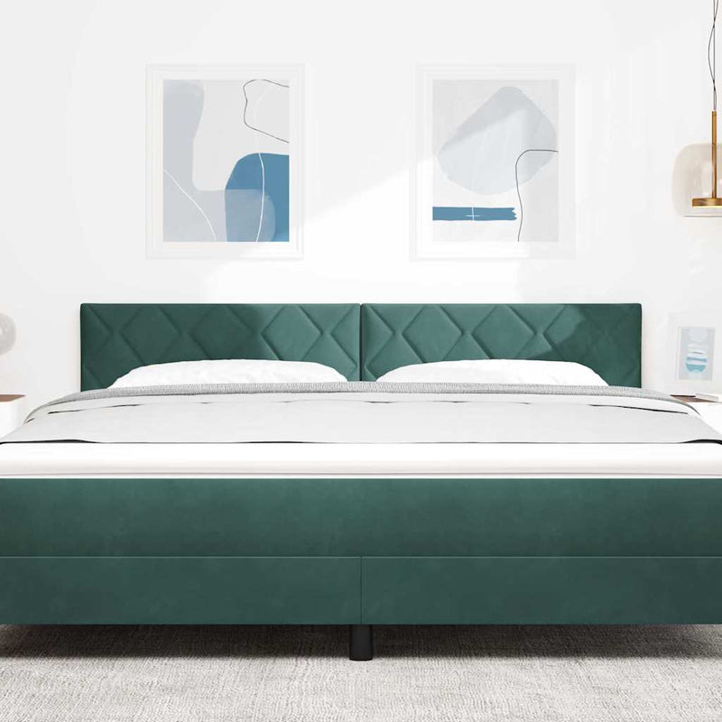 Tăblie LED Verde închis 180 cm Catifea