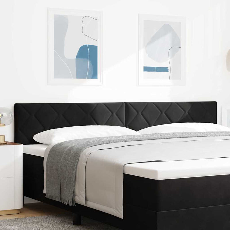 Tăblie LED Negru 200 cm Catifea