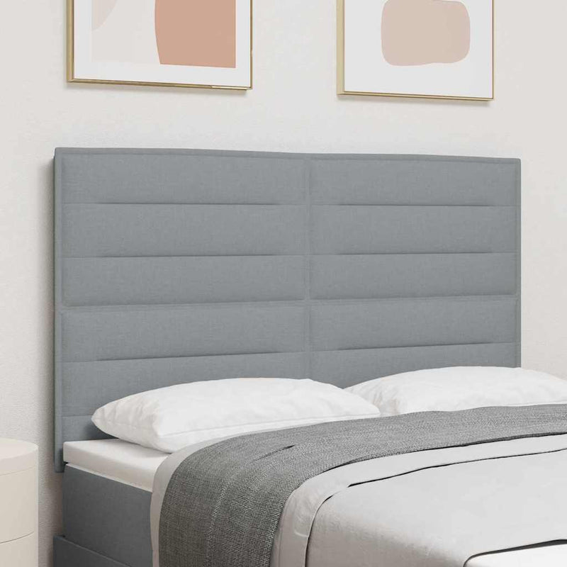 Tăblie LED cu benzi LED Manual Gri deschis 144 cm țesătură