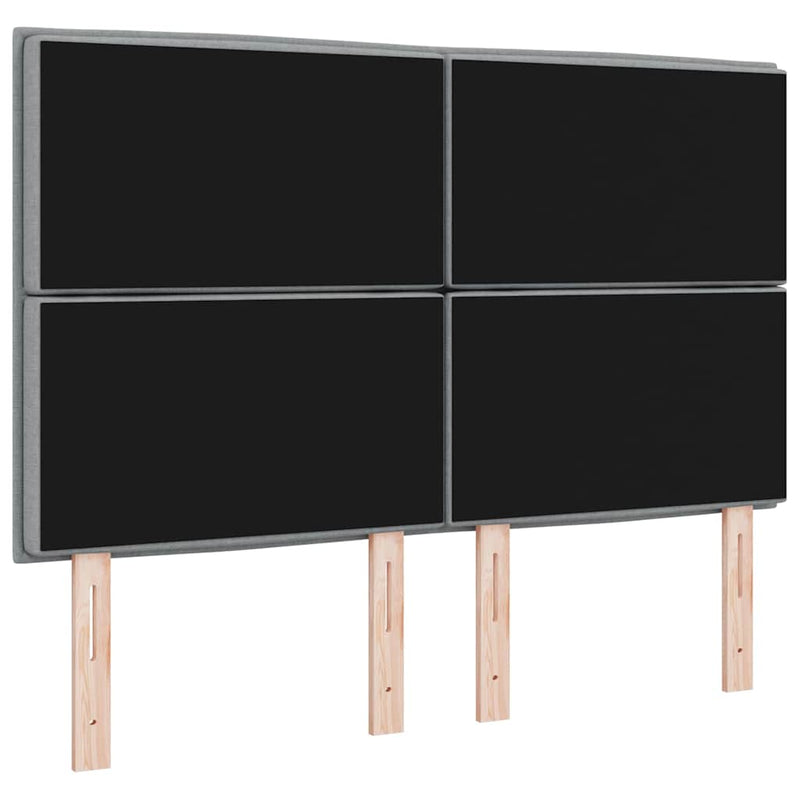 Tăblie LED cu benzi LED Manual Gri deschis 144 cm țesătură
