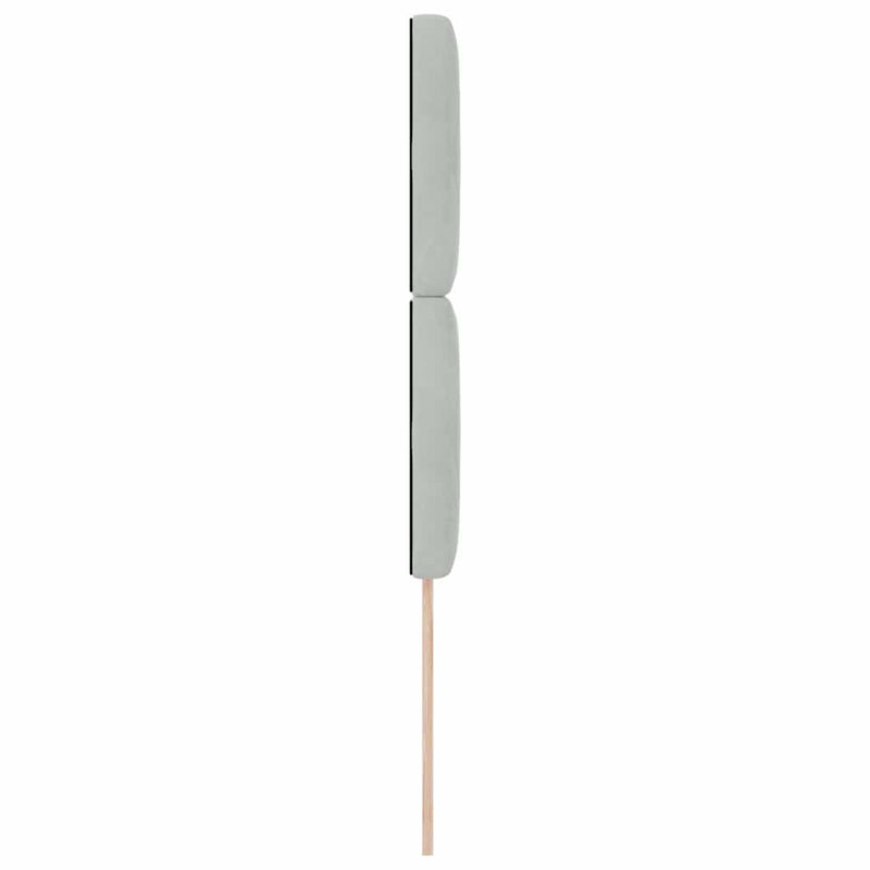 Tăblie LED cu benzi LED cu headboard Gri deschis 80 cm Catifea