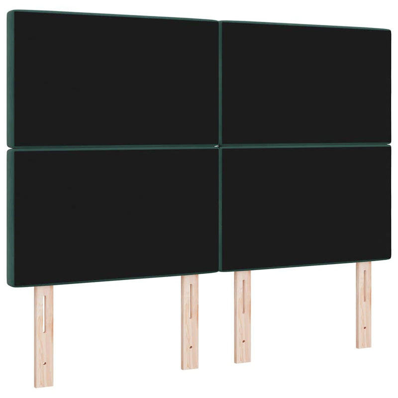 Tăblie LED cu benzi LED Manual Verde închis 144 cm Catifea