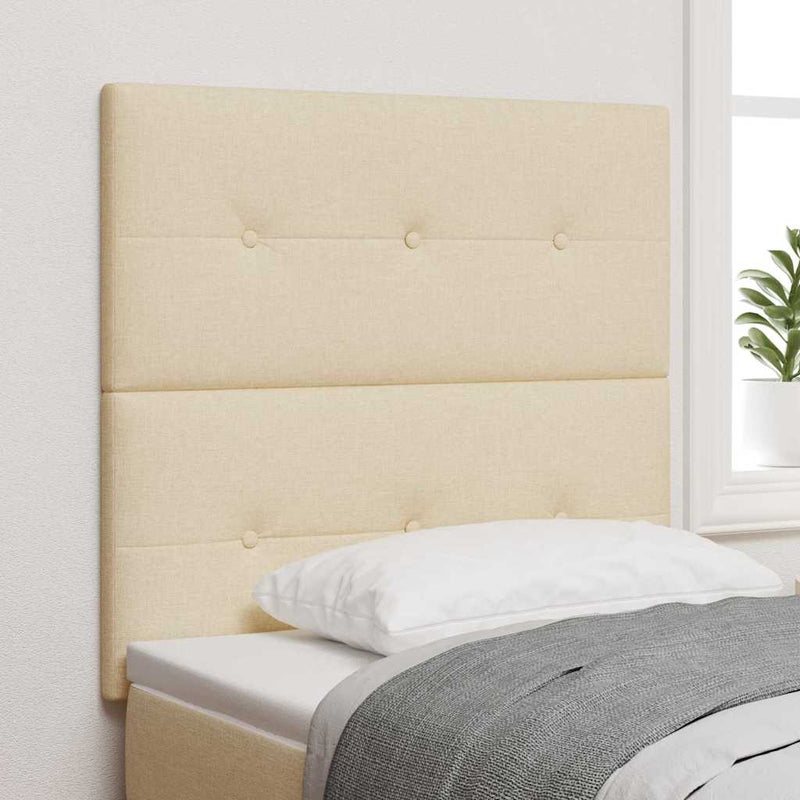 Tăblie LED cu benzi LED cu headboard Manual Crem 80 cm țesătură