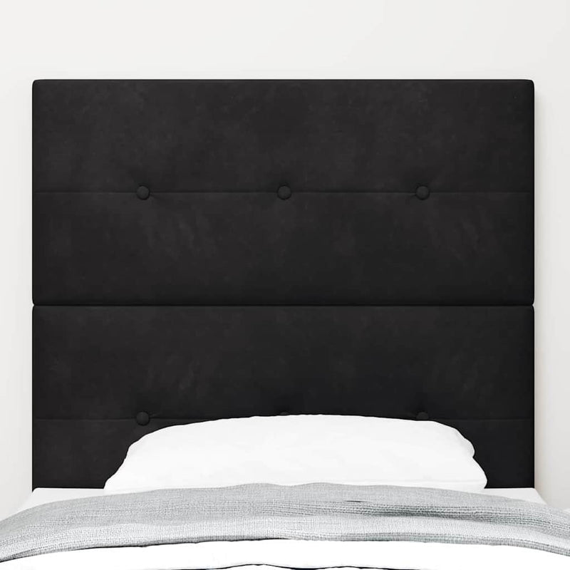 Tăblie LED cu benzi LED Manual Negru 90 cm Catifea