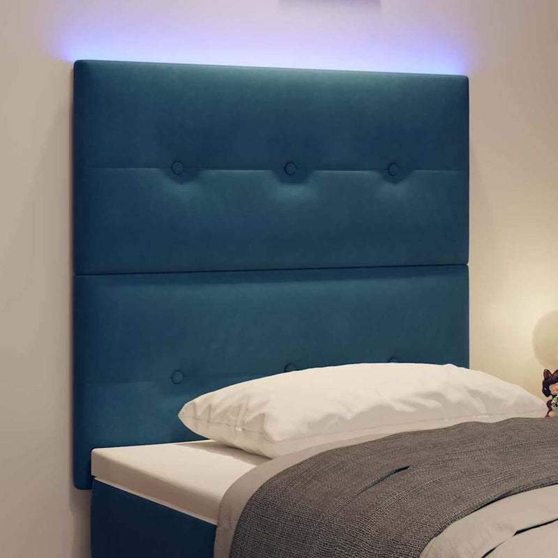 Tăblie LED cu benzi LED Manual albastru 90 cm Catifea