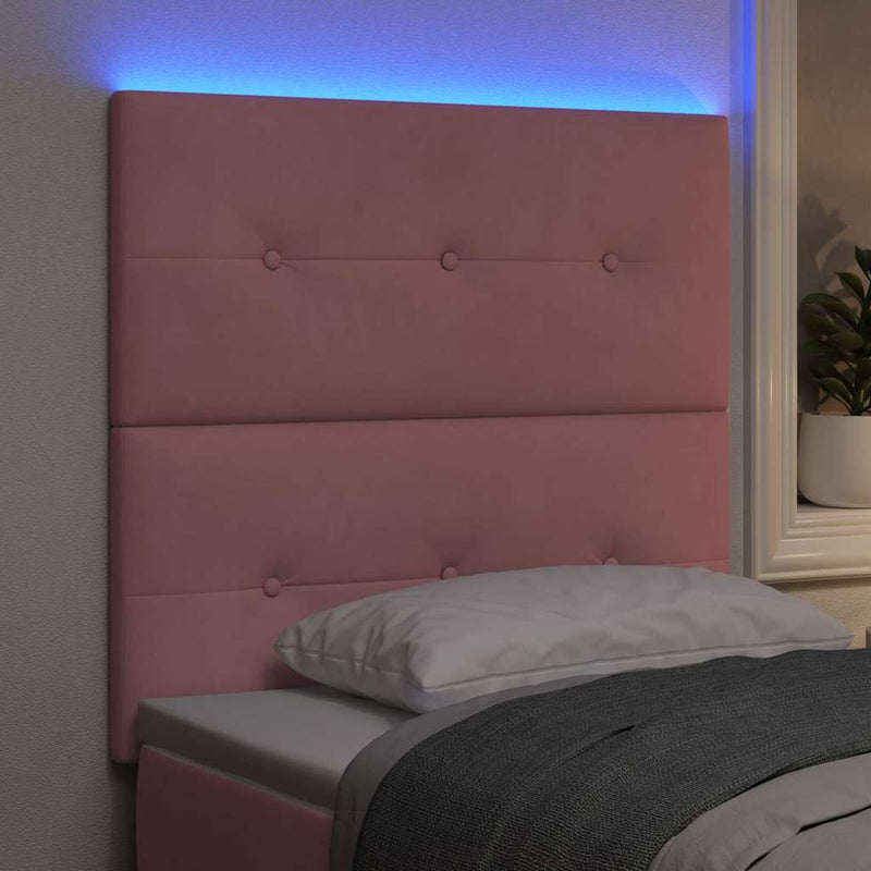 Tăblie LED cu benzi LED Manual Roz 90 cm Catifea