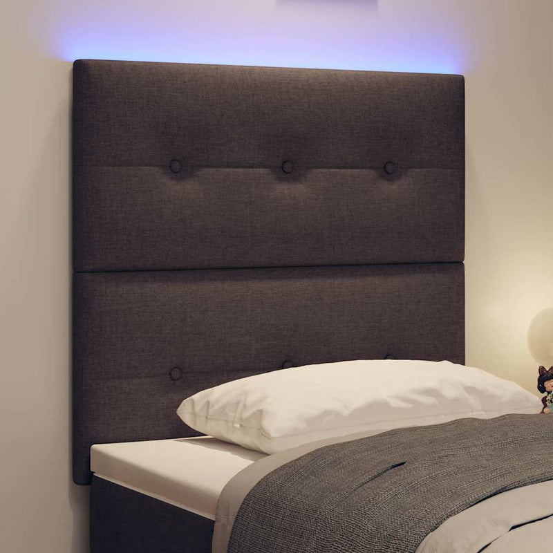 Tăblie LED cu benzi LED Manual Maro închis 100 cm țesătură