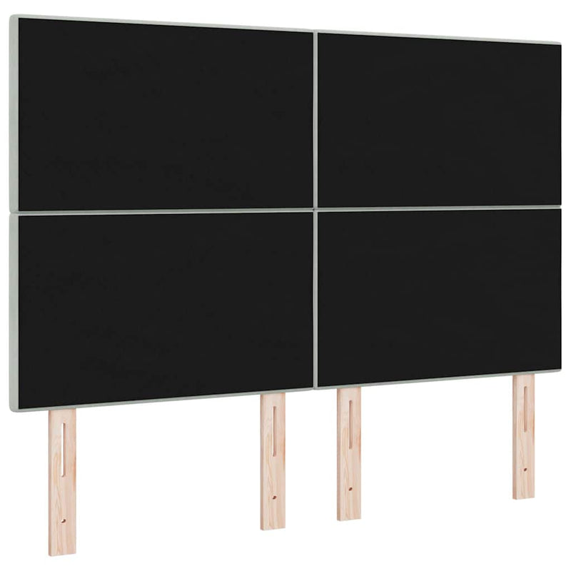 Tăblie LED cu benzi LED Manual Gri deschis 144 cm Catifea