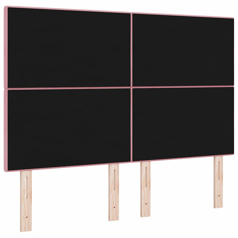 Tăblie LED cu benzi LED Manual Roz 144 cm Catifea