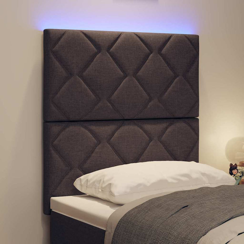 Tăblie LED Gri deschis 80 cm țesătură