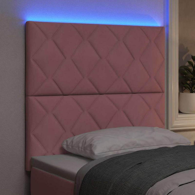 Tăblie LED Roz 90 cm Catifea