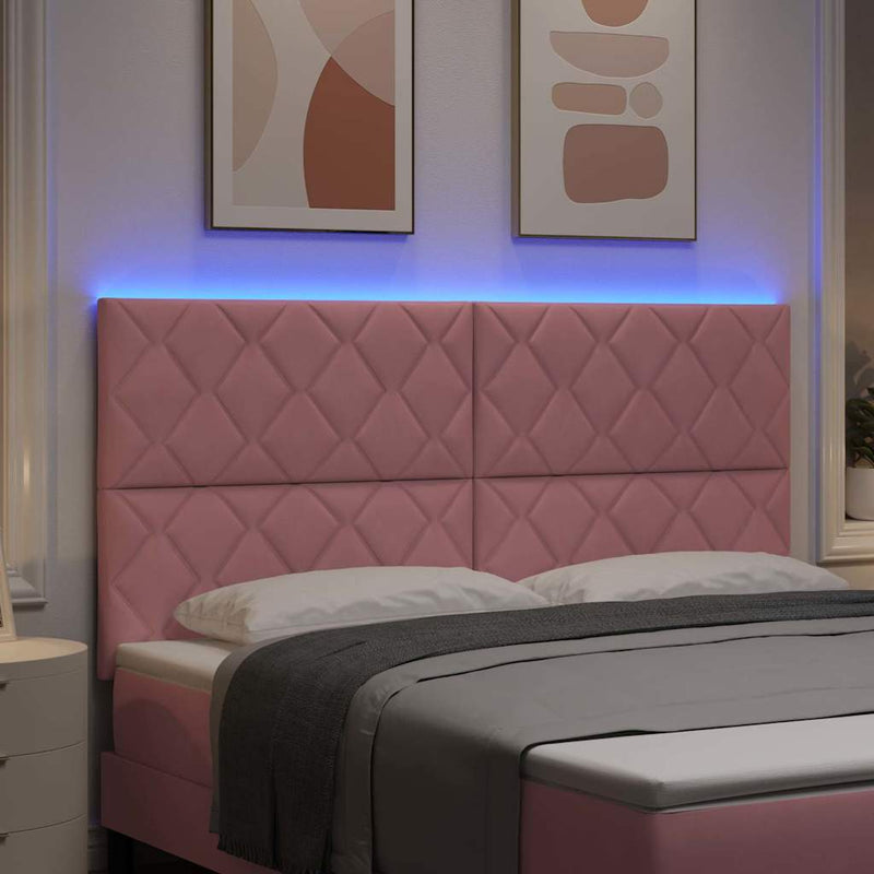 Tăblie LED Roz 180 cm Catifea