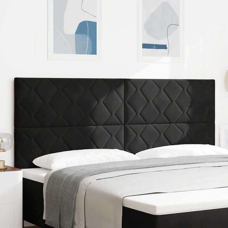 Tăblie LED Negru 200 cm Catifea