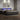 Pat cu arcuri cu benzi LED Gri 200 x 200 cm Piele artificială