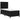 Pat cu arcuri cu headboard Negru 90 x 200 cm țesătură