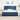 Pat cu arcuri cu headboard albastru 200 x 200 cm țesătură