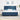 Pat cu arcuri cu headboard albastru 200 x 200 cm țesătură