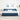 Pat cu arcuri cu headboard albastru 200 x 200 cm țesătură