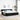 Pat cu arcuri cu headboard Negru 200 x 200 cm Catifea