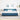 Pat cu arcuri cu headboard Albastru închis 200 x 200 cm Catifea