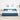 Pat cu arcuri cu headboard Albastru închis 200 x 200 cm Catifea