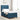Pat cu arcuri cu headboard Albastru închis 200 x 100 cm Catifea