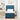 Pat cu arcuri cu headboard Albastru închis 200 x 100 cm Catifea