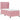 Pat cu arcuri cu headboard Manual Roz 200 x 100 cm Catifea