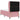 Pat cu arcuri cu headboard Manual Roz 200 x 100 cm Catifea