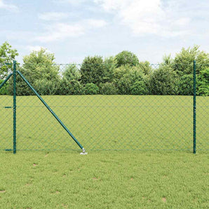 Gard de lanț cu vârfuri 25 x 1,2 m Oțel cu strat de PVC Verde