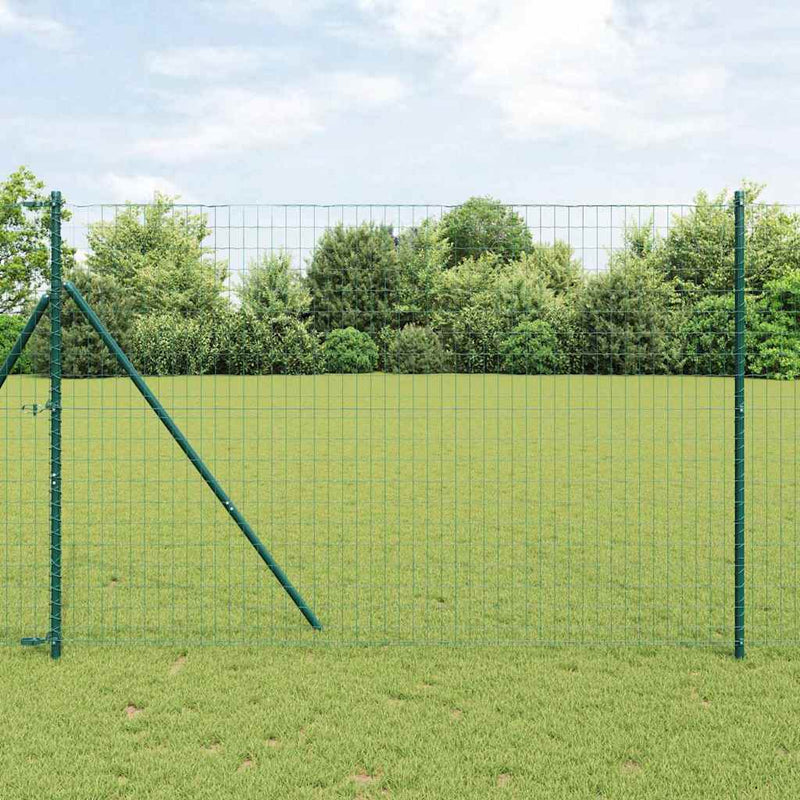 Fixare la sol gard Euro 10 x 1,5 m Oțel cu strat de PVC Verde