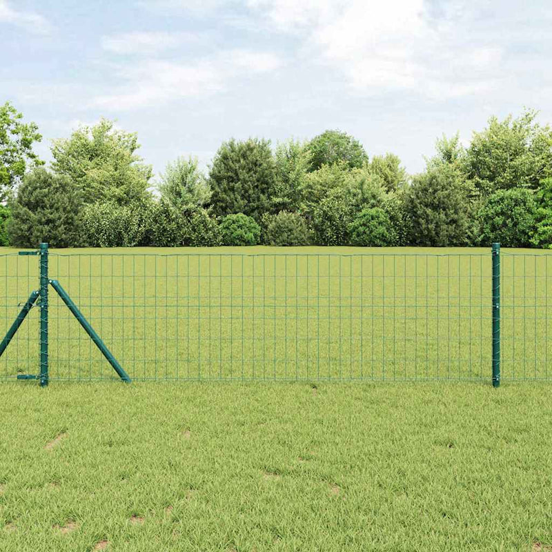 Fixare la sol gard Euro 10 x 0,4 m Oțel cu strat de PVC Verde