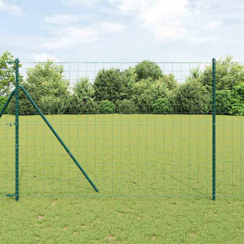 Fixare la sol gard Euro 10 x 1,5 m Oțel cu strat de PVC Verde