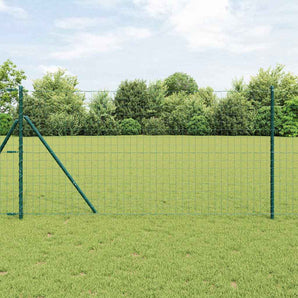 Fixare la sol gard Euro 10 x 1 m Oțel cu strat de PVC Verde