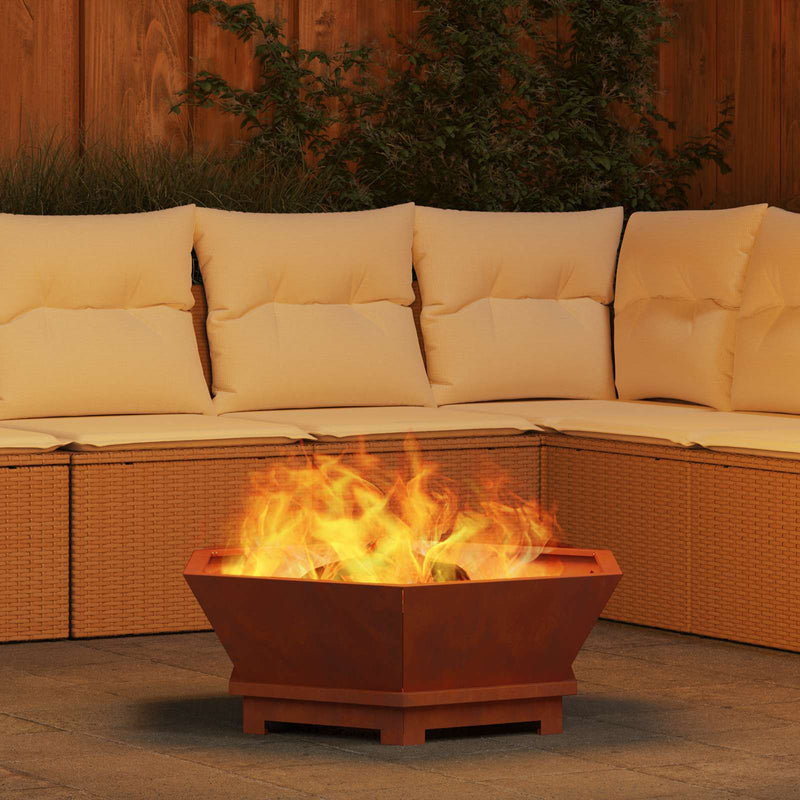 Bol de foc Ruginit 75 x 75 x 28 cm