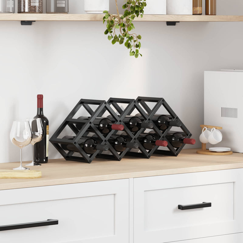 Raft pentru vin Stejar Negru 63 x 16,5 x 25 cm