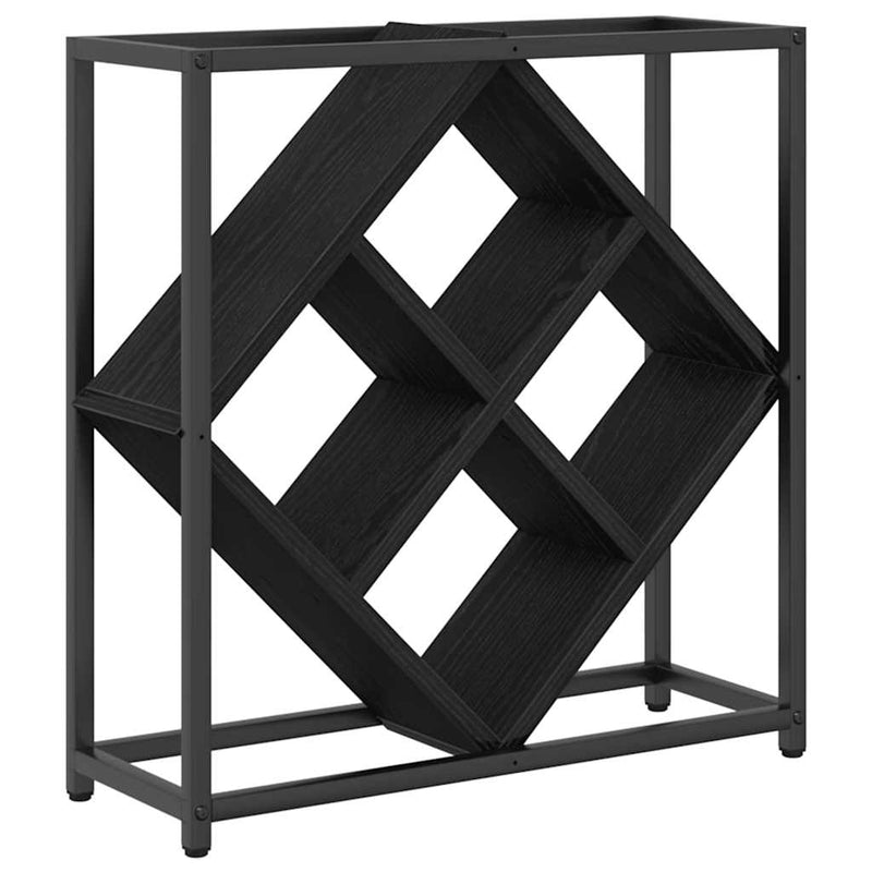 Raft pentru vin 16 sticle Lemn prelucrat Stejar Negru