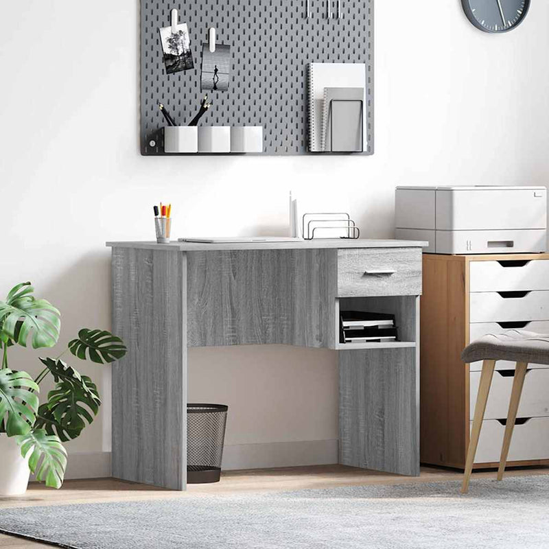Birou Gri Sonoma 90 x 49 x 75 cm Lemn prelucrat