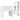 Birou Alb Lemn prelucrat 131,5 x 50 x 106,5 cm