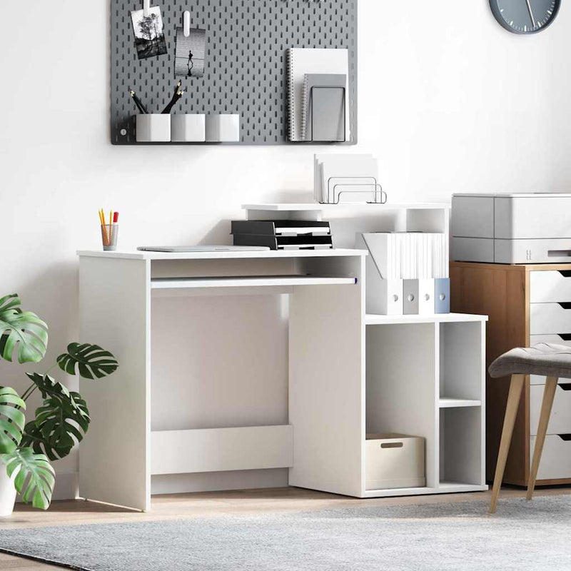 Birou Alb 120,5 x 44 x 88,5 cm Lemn prelucrat
