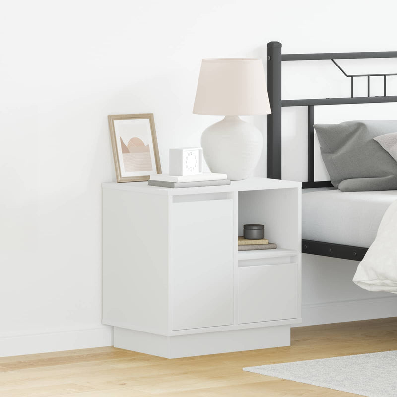Dulap de noapte Alb 50 x 34,5 x 50 cm Lemn prelucrat
